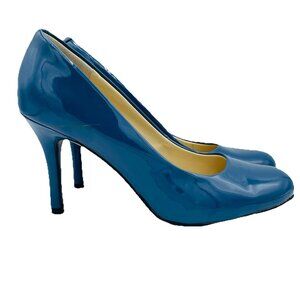 Nine West Heels Womens Size 7.5 M Blue Strength Stiletto Pumps Slip On Shoes